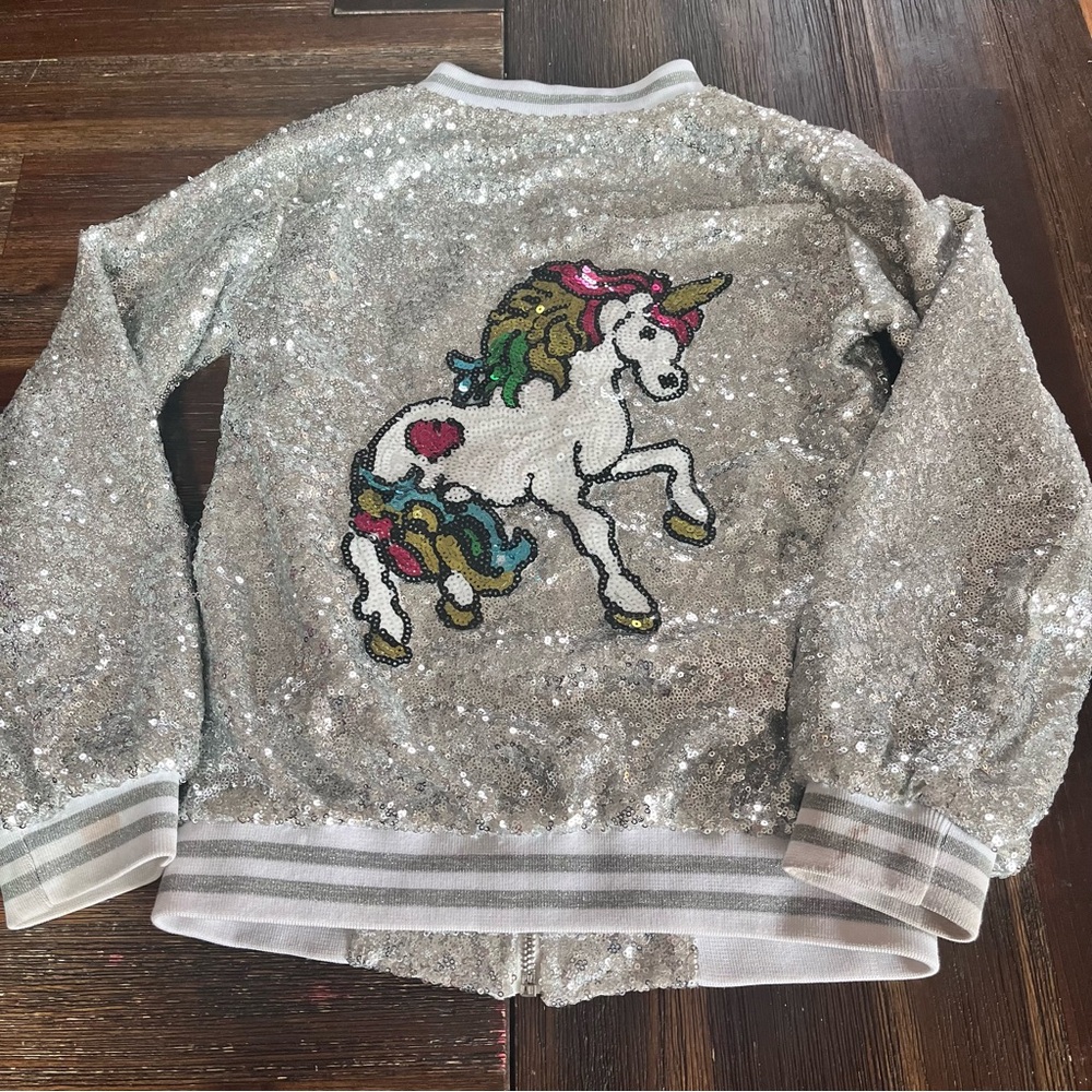 Lola and The Boys Sequin Unicorn Jacket